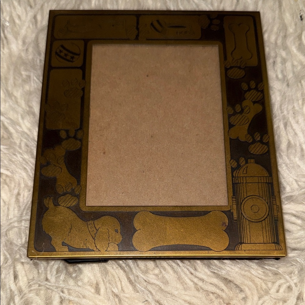 Charming Gold and Brown Pet-Themed‎ Picture Frame
